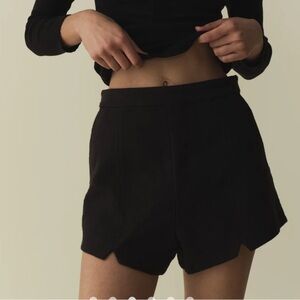 Doen Cotton-Linen Black Short